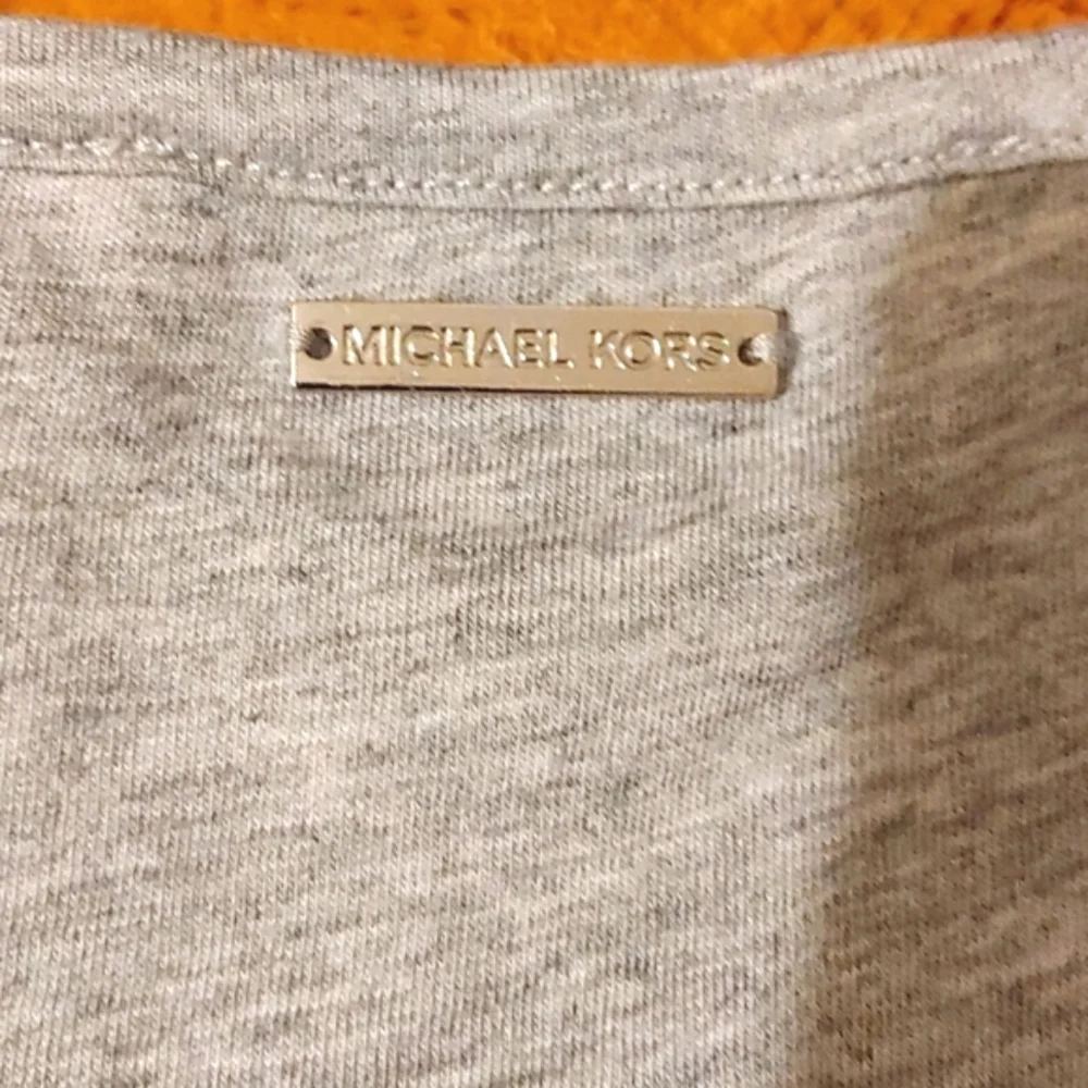 Michael Kors silver mesh neckline Dressy Tee